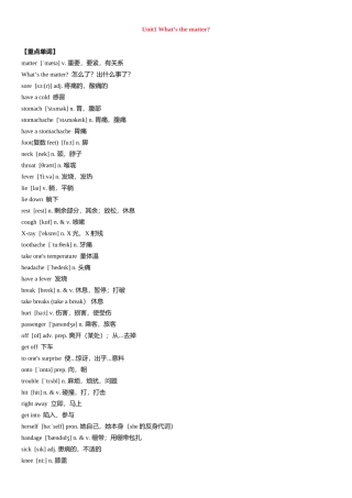 人教版八年级英语下册单词,短语,句型和语法总结