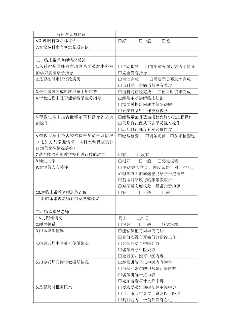 规培学员调查问卷_第2页
