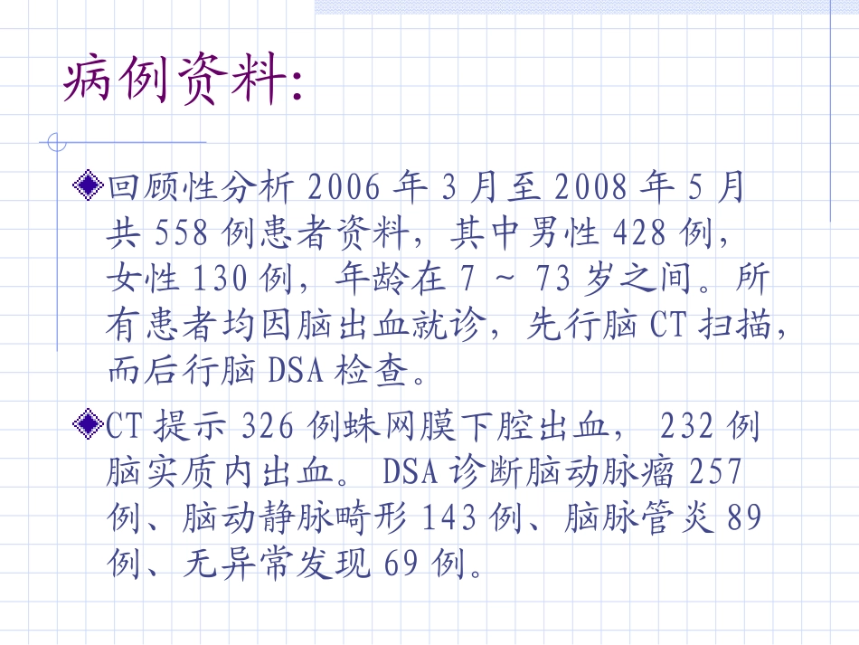 脑出血CT与DSA对比检查研究分析介入处理_第3页