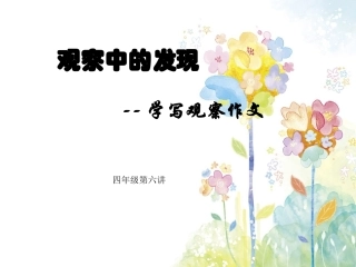 四年级观察作文