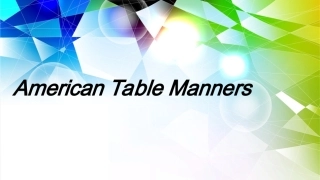 美国饮食习惯英语ppt