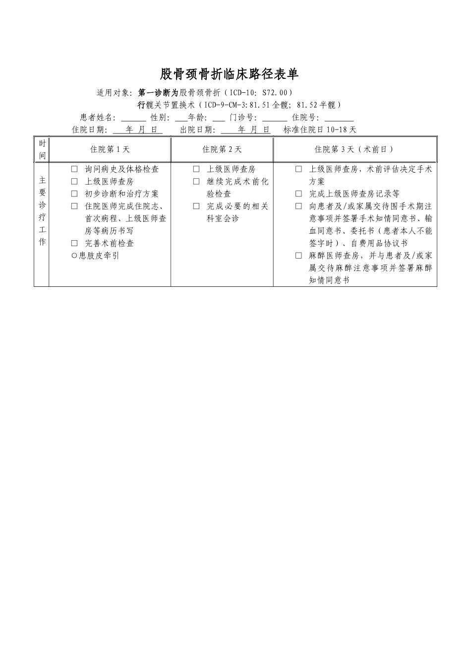 股骨颈骨折临床路径_第3页