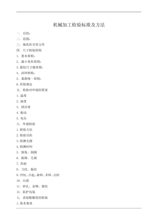 机械加工检验标准及方法(1)