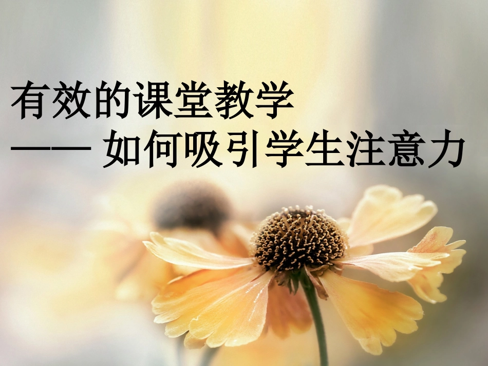 高效课堂：如何吸引孩子的注意力_第1页