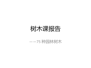 例举景观常用树木详细介绍