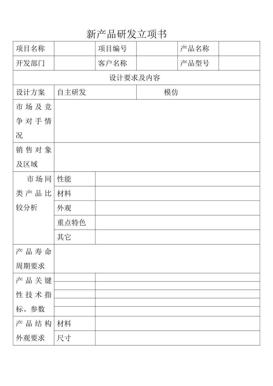 新产品研发立项书_第2页
