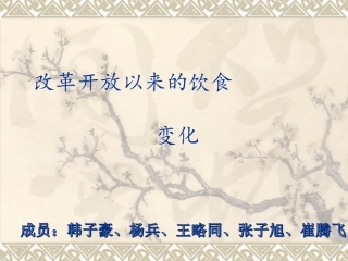 改革开放以来的饮食