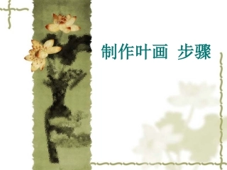 制作叶画 步骤