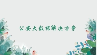 公安大数据解决方案