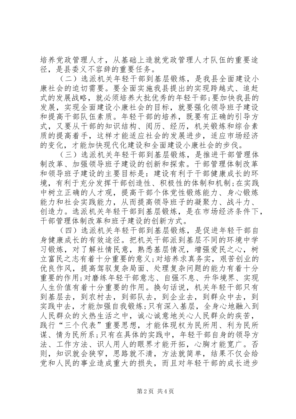 县委选派年轻干部到基层讲话_第2页