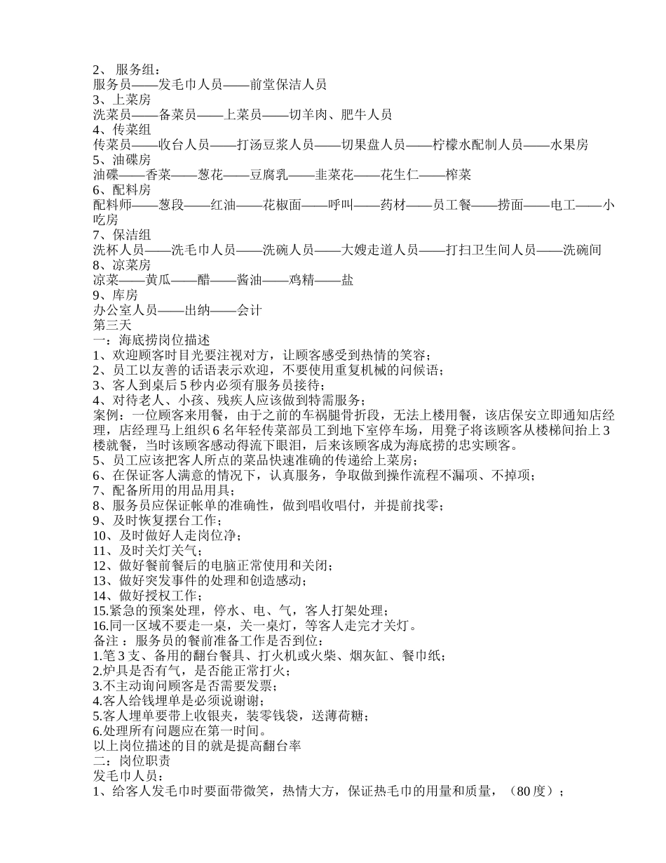 海底捞的三天培训内容(最精华部分)_第3页