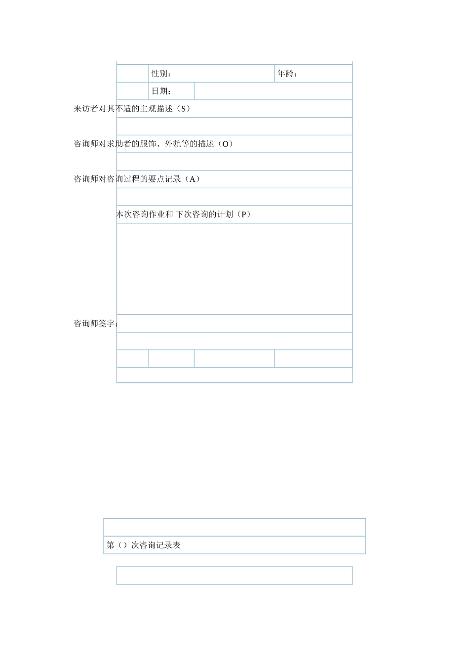 心理咨询个案表来访者登记表_第2页