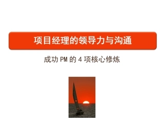 项目经理的领导力与沟通100814