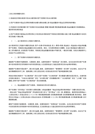 资产负债表、利润表现金流量表三者关系
