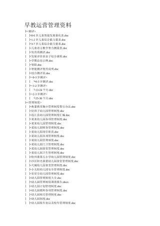 早教运营管理资料