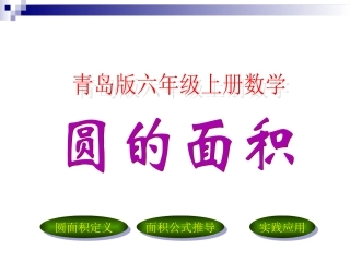 青岛版六年级数学上册第五单元信息窗3圆的面积