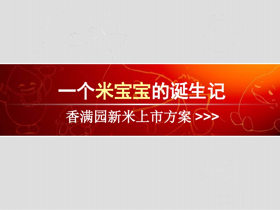 中国大米营销典范——新品发布品牌推广方案_第1页