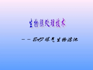 曝气生物滤池