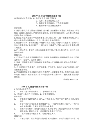 护理部质控工作小结