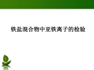 铁盐中的亚铁离子检验