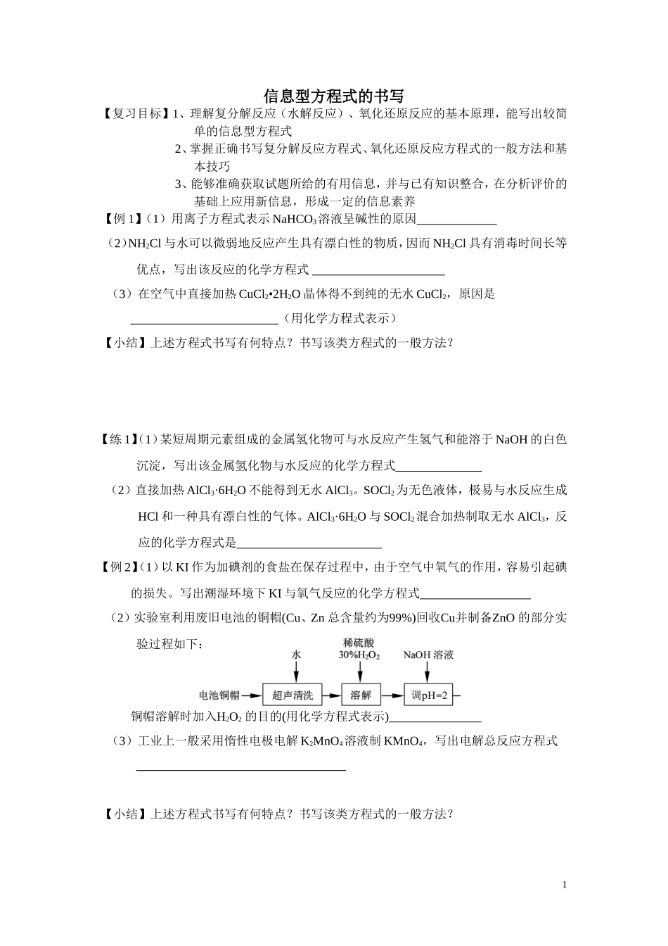信息型方程式书写_第1页