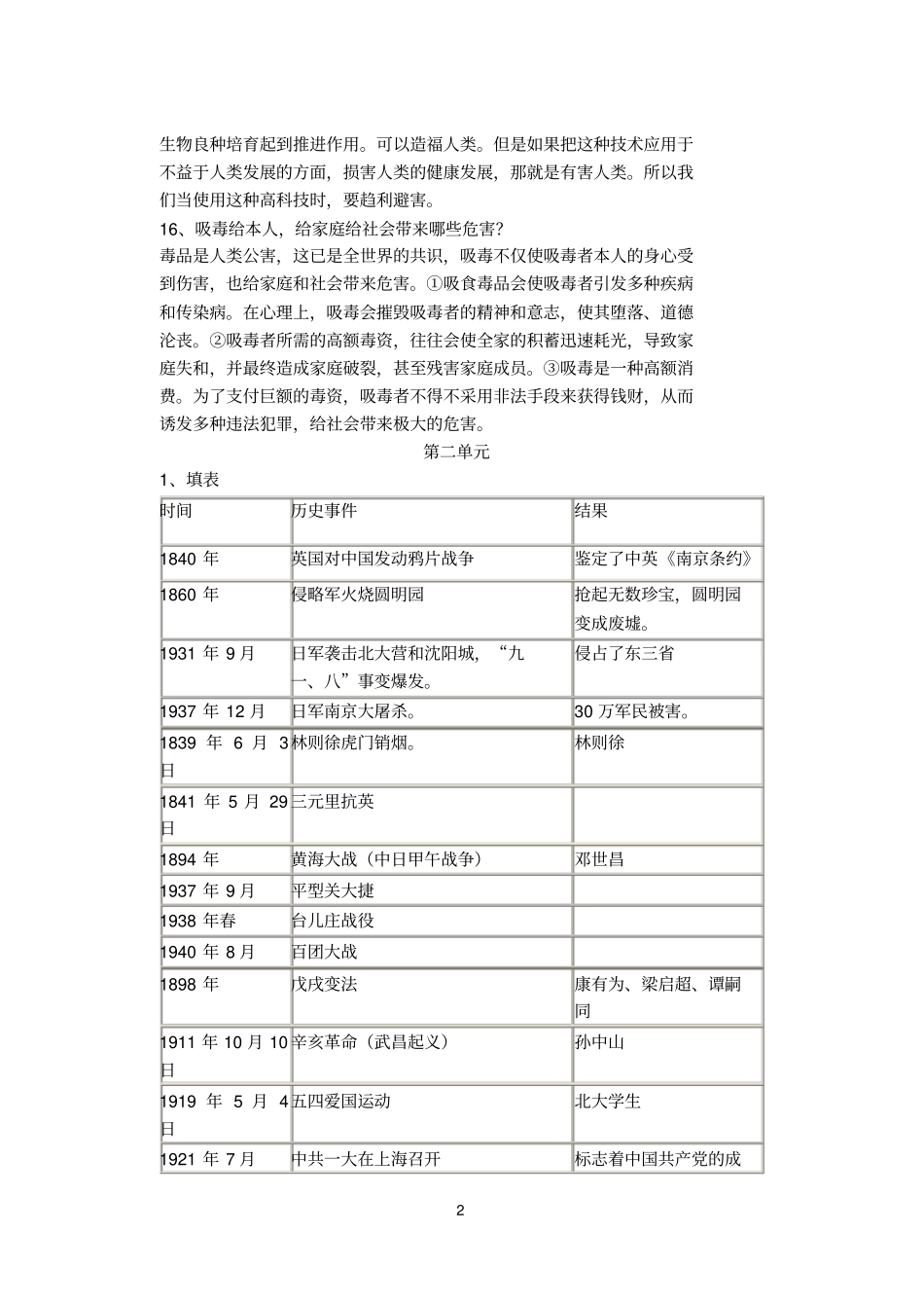 人教版小学六年级品德与社会上册知识点大全1分析_第2页