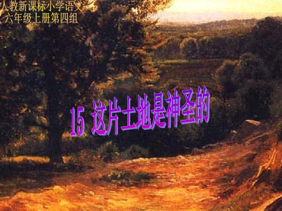 六年级上册15课《这片土地是神圣的》课件_第1页