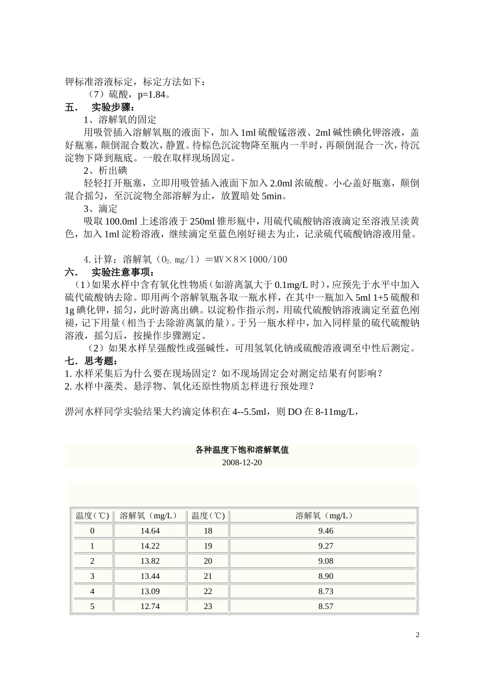 环境监测实验教案_第2页