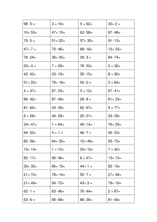 人教版小学数学一年级口算题含答案全套