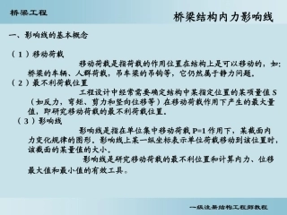 桥梁—内力影响线