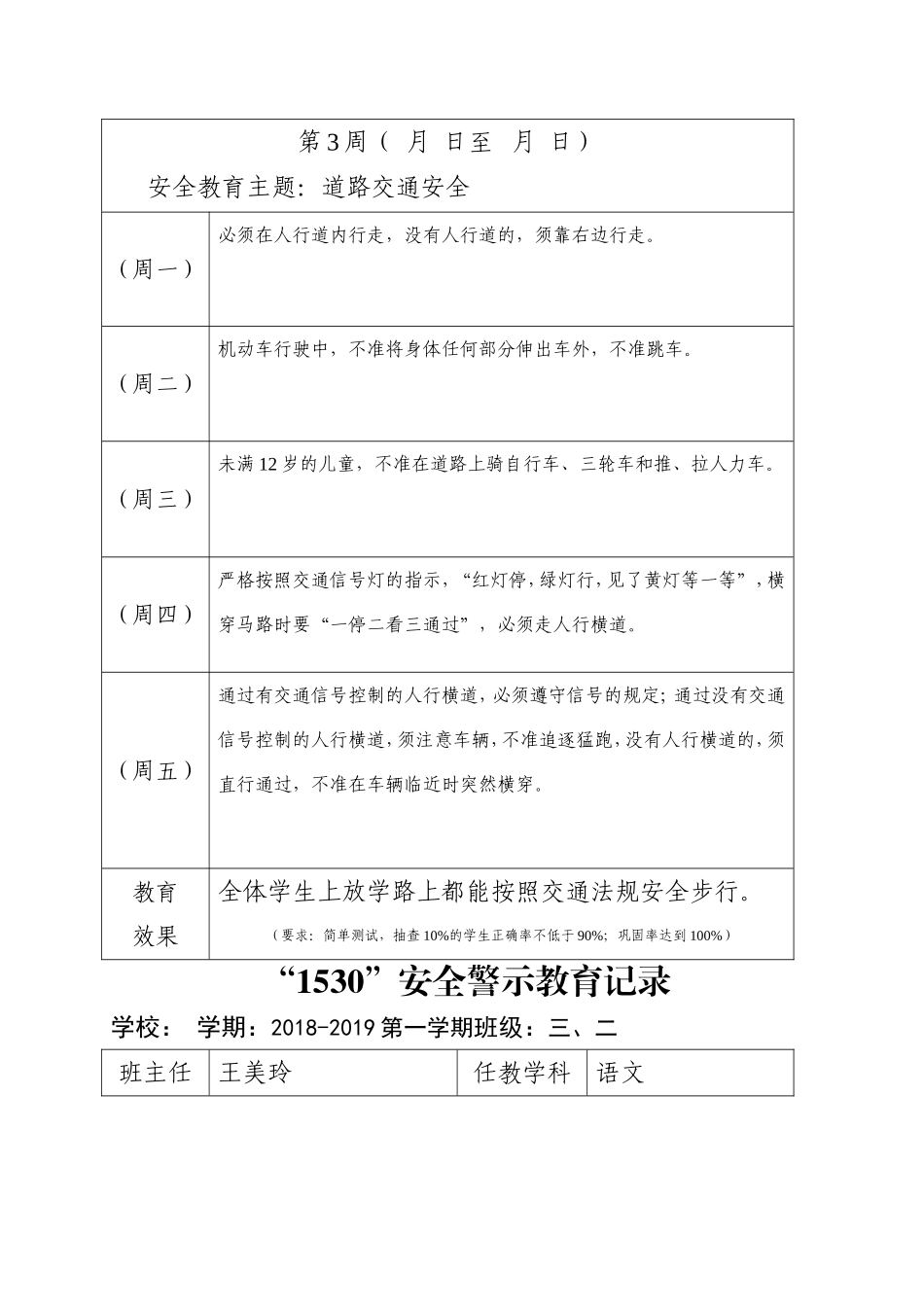 小学1530安全教育记录表格式 (2)_第3页