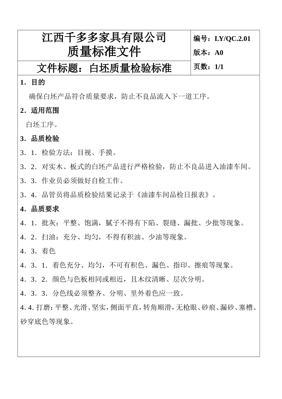 家具质量检验标准_第1页