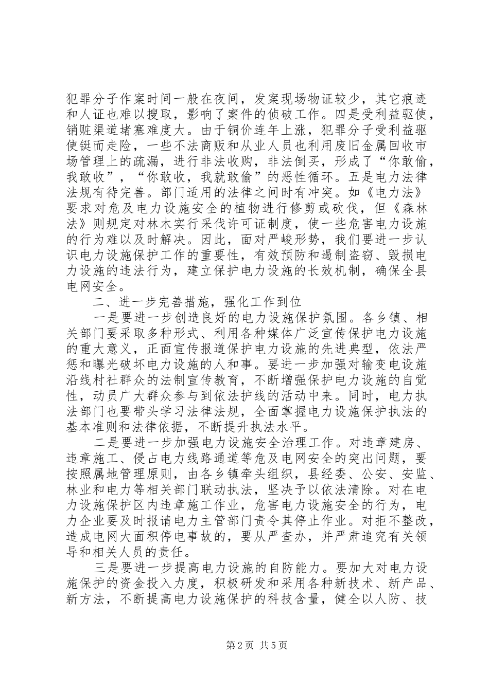 局长在电力设施保护会发言_第2页