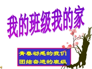 我的班级我的家PPT