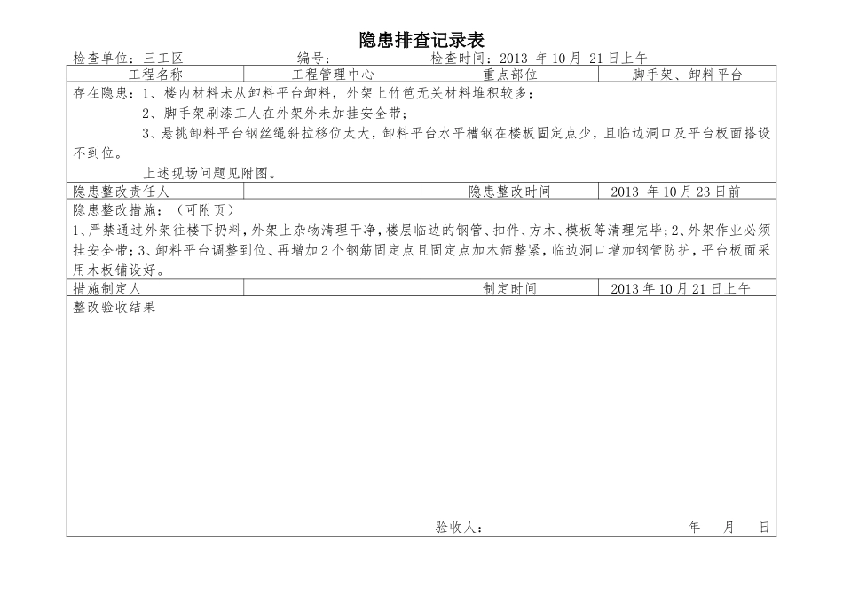 隐患排查记录表 (2)_第2页