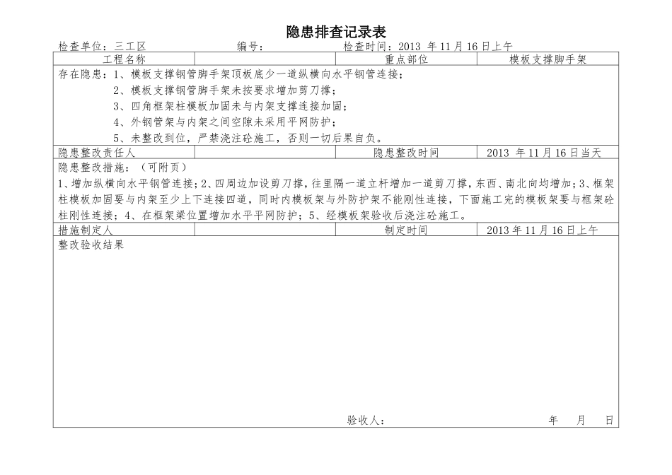 隐患排查记录表 (2)_第3页