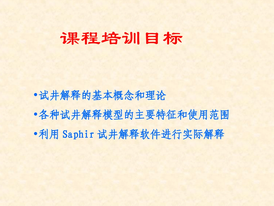 试井解释基础及Saphir软件的使用_第2页