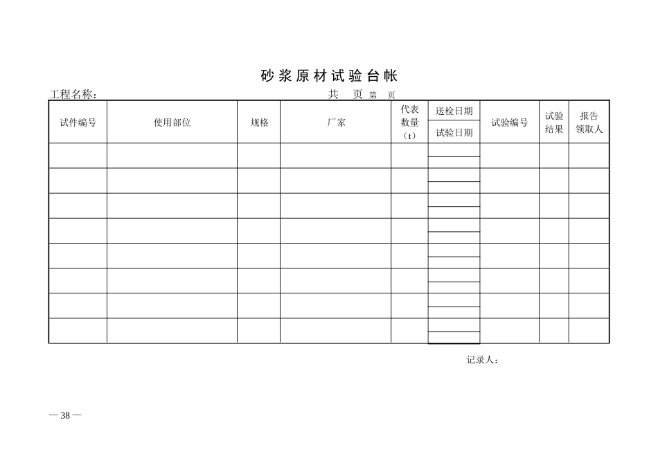 工程试验台帐(内容齐全)_第2页