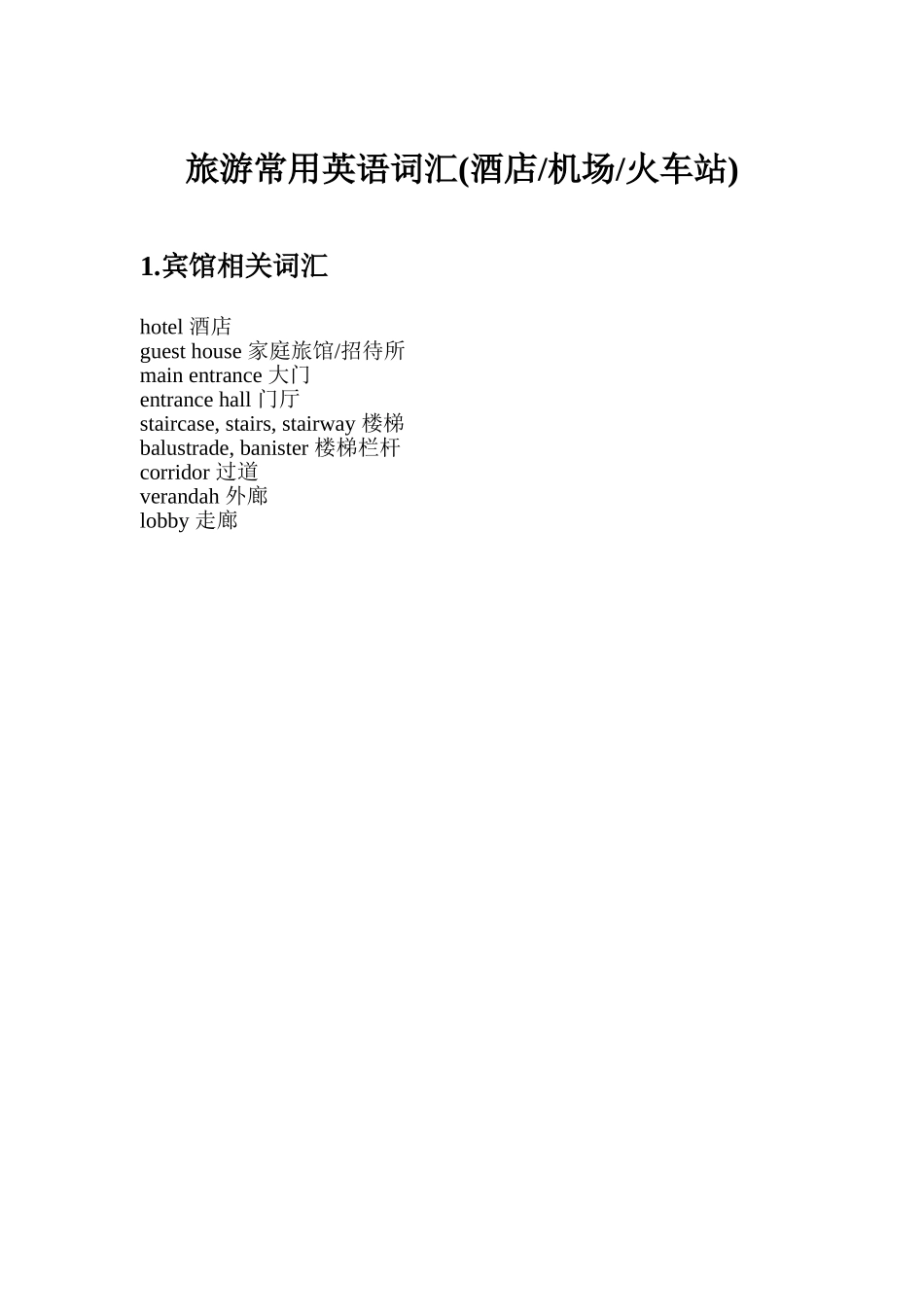 实用旅游英语口语_第1页