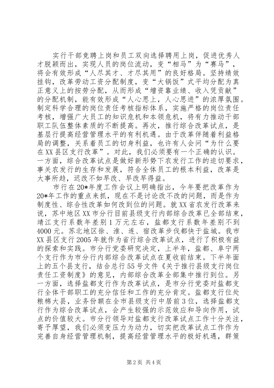 银行综合改革试点工作讲话_第2页