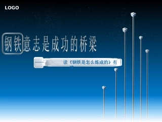 钢铁是怎样炼成的读后感PPT