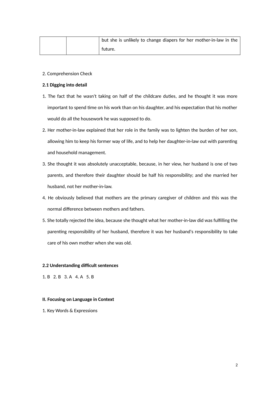 全新版大学进阶英语第三册第三单元答案_第2页