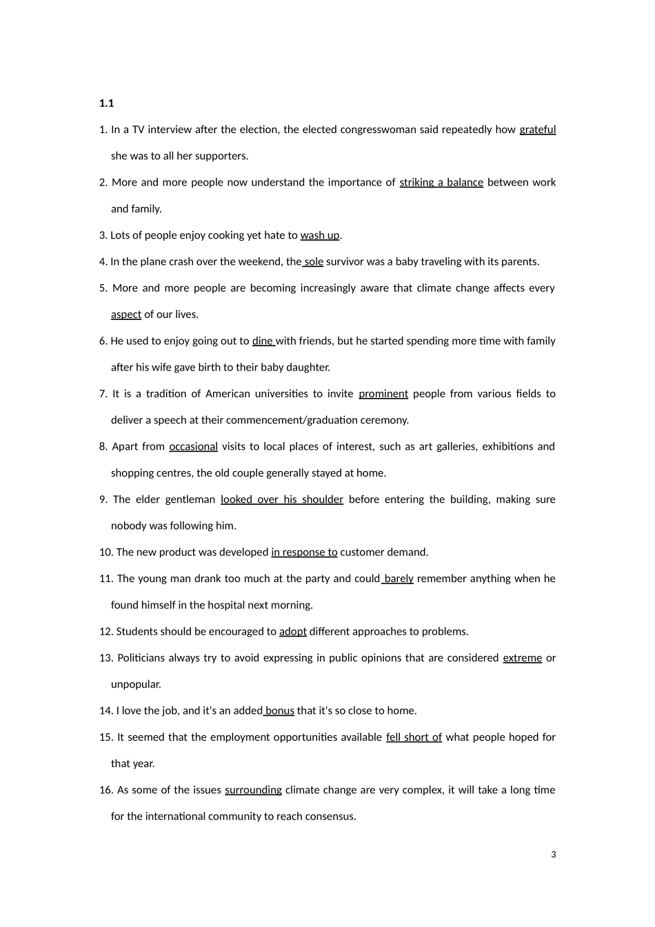 全新版大学进阶英语第三册第三单元答案_第3页