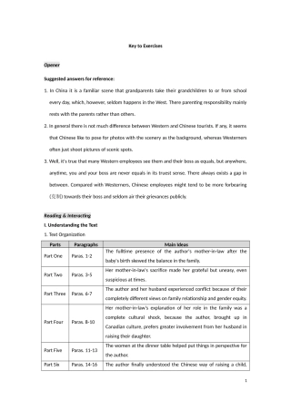 全新版大学进阶英语第三册第三单元答案