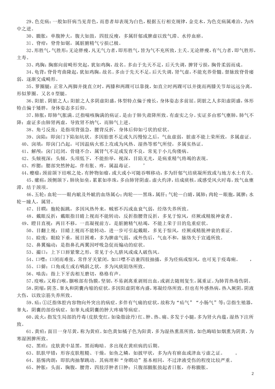 中医诊断学名词解释--完整版_第2页