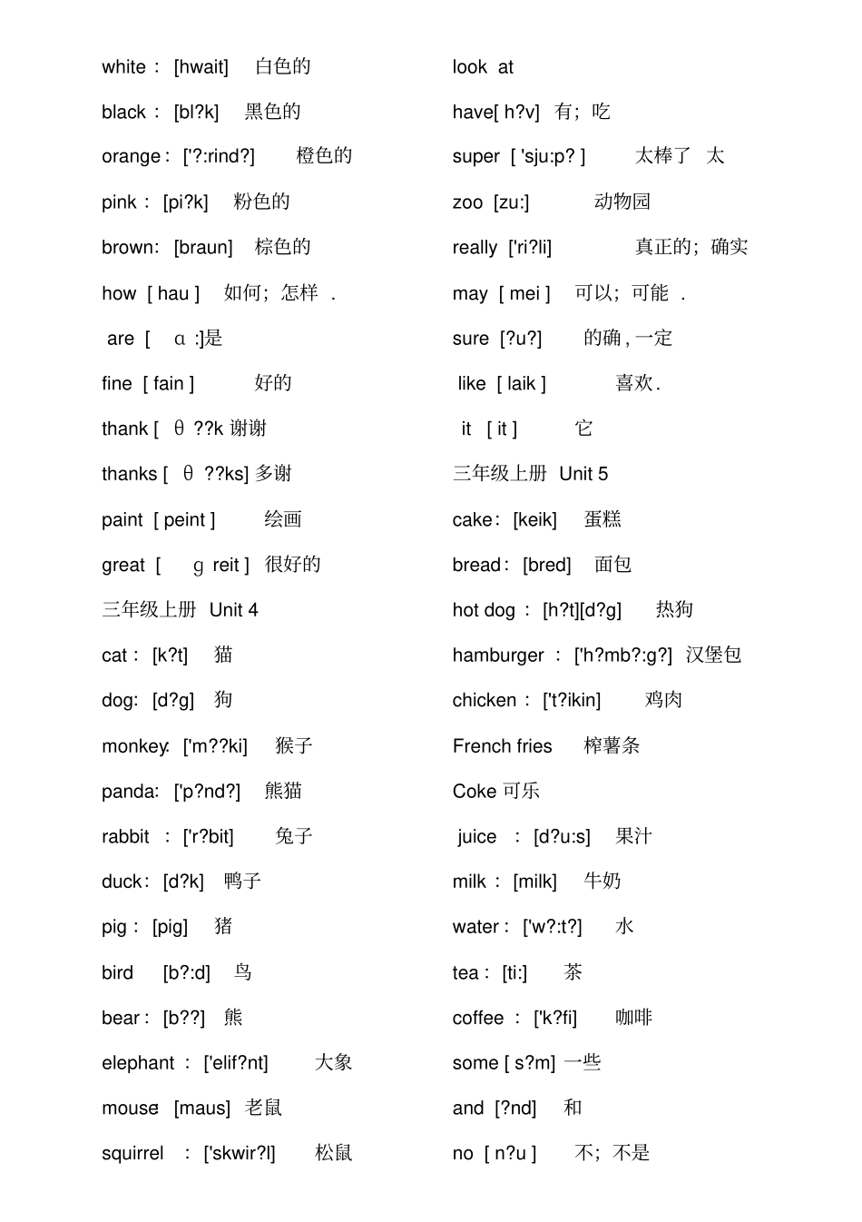 人教版小学英语单词表_第3页