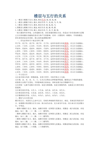 属相与楼层风水选择