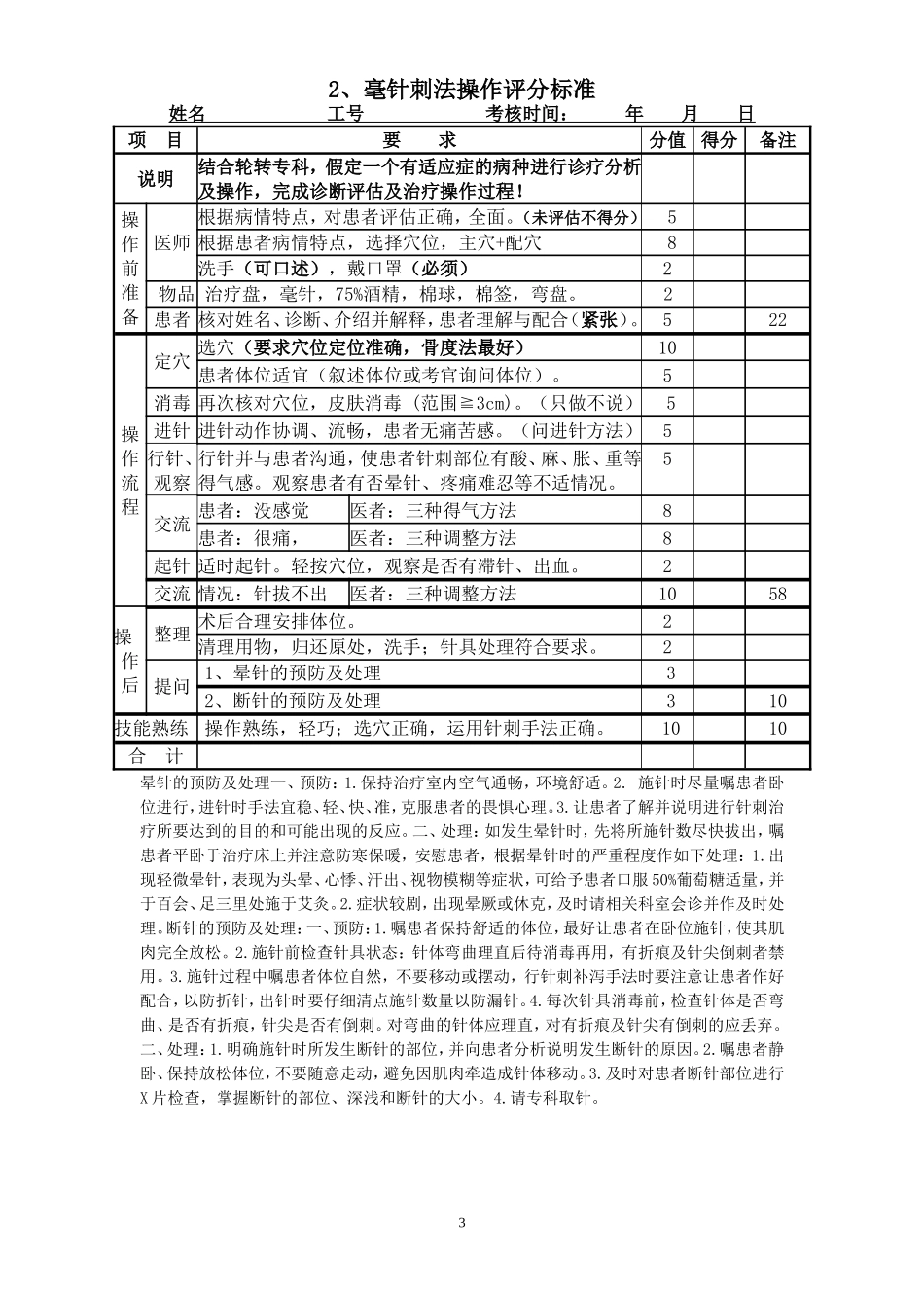 中医操作评分表_第3页