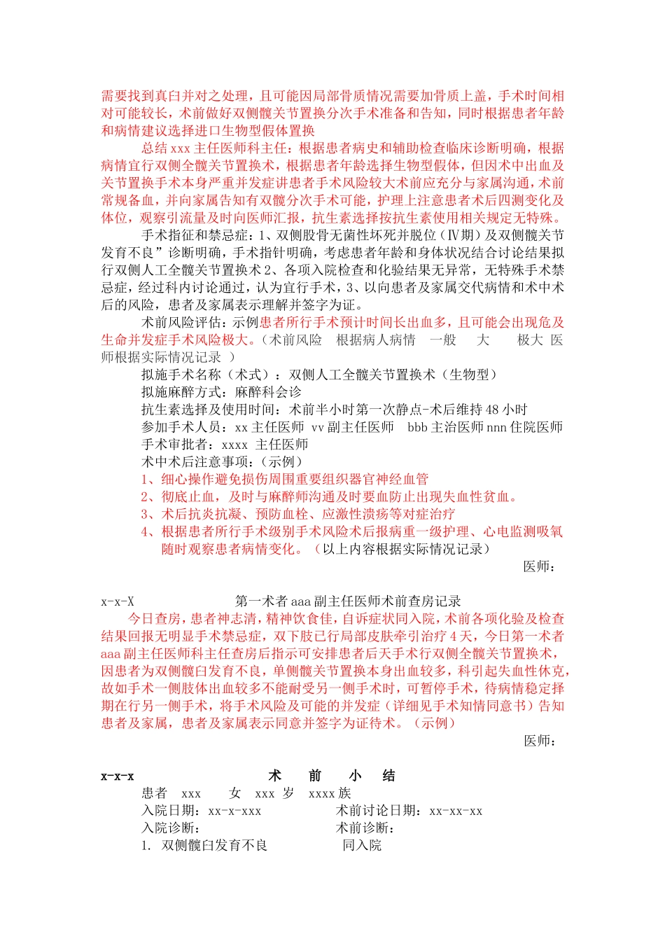 术前小结及讨论模板_第2页