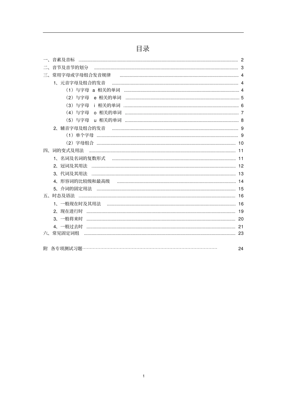 人教版小学英语语法知识点汇总_第1页